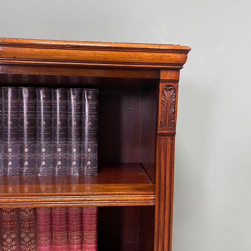 LARGE VICTORIAN MAHOGANY ANTIQUE OPEN BOOKCASE - ADDITIONAL PHOTO 2
