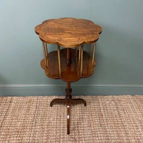 quality edwardian mahogany revolving book table - CATEGORY: ANTIQUE BOOKCASES - DATED EDWARDIAN