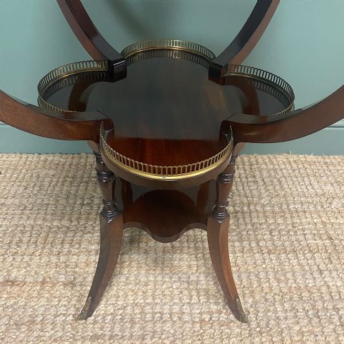 QUALITY VICTORIAN WALNUT ANTIQUE TRAY TOP TABLE - ADDITIONAL PHOTO 3