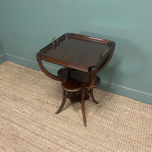 QUALITY VICTORIAN WALNUT ANTIQUE TRAY TOP TABLE - ADDITIONAL PHOTO 8