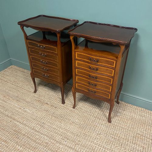 QUALITY PAIR OF ART NOUVEAU ANTIQUE SIDE CABINETS - ADDITIONAL PHOTO 11