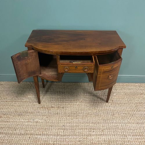 BOW FRONTED REGENCY MAHOGANY ANTIQUE SIDEBOARD - ADDITIONAL PHOTO 1