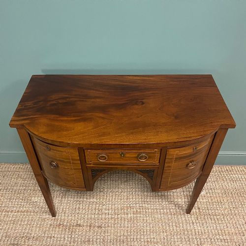 BOW FRONTED REGENCY MAHOGANY ANTIQUE SIDEBOARD - ADDITIONAL PHOTO 7