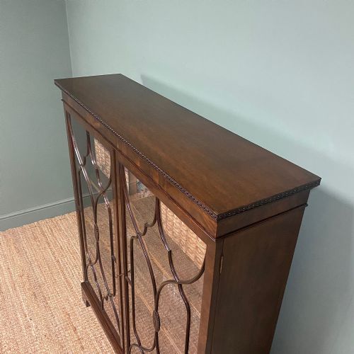 QUALITY EDWARDIAN MAHOGANY GLAZED ANTIQUE BOOKCASE - ADDITIONAL PHOTO 5