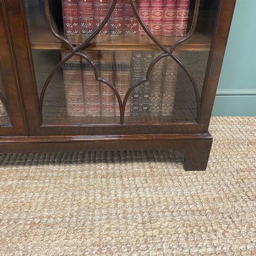 QUALITY EDWARDIAN MAHOGANY GLAZED ANTIQUE BOOKCASE - ADDITIONAL PHOTO 7