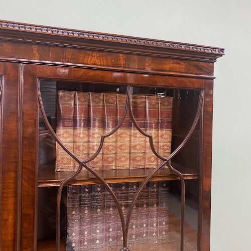 QUALITY EDWARDIAN MAHOGANY GLAZED ANTIQUE BOOKCASE - ADDITIONAL PHOTO 8