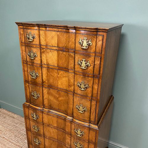 SPECTACULAR EDWARDIAN WALNUT ANTIQUE CHEST - ADDITIONAL PHOTO 2