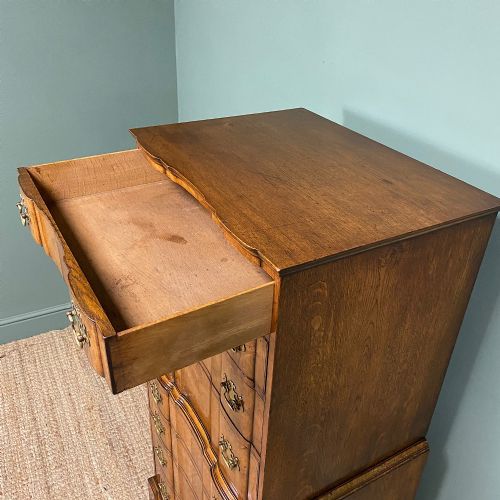SPECTACULAR EDWARDIAN WALNUT ANTIQUE CHEST - ADDITIONAL PHOTO 3