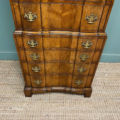 SPECTACULAR EDWARDIAN WALNUT ANTIQUE CHEST - ADDITIONAL PHOTO 5