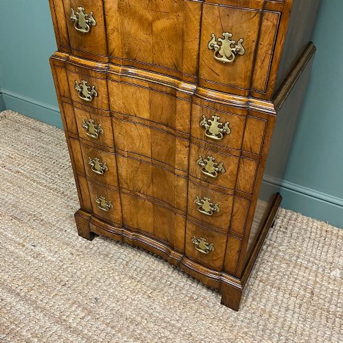 SPECTACULAR EDWARDIAN WALNUT ANTIQUE CHEST - ADDITIONAL PHOTO 6