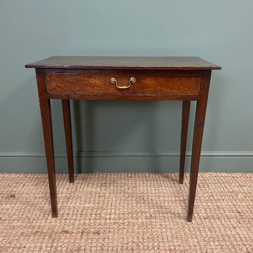 country house georgian oak antique side table - CATEGORY: ANTIQUE TABLES - DATED GEORGIAN