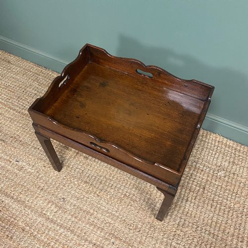 GEORGIAN MAHOGANY BUTLERS TRAY TOP ANTIQUE COFFEE TABLE - ADDITIONAL PHOTO 4