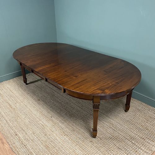 quality edwardian mahogany antique extending dining table - CATEGORY: ANTIQUE TABLES - DATED EDWARDIAN