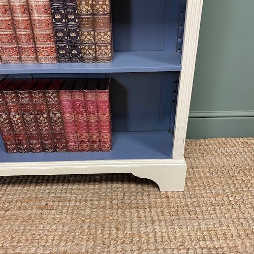 QUALITY VICTORIAN PAINTED ANTIQUE OPEN BOOKCASE - ADDITIONAL PHOTO 2