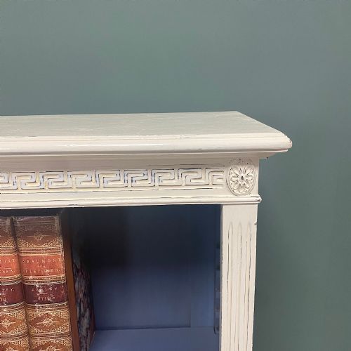QUALITY VICTORIAN PAINTED ANTIQUE OPEN BOOKCASE - ADDITIONAL PHOTO 6