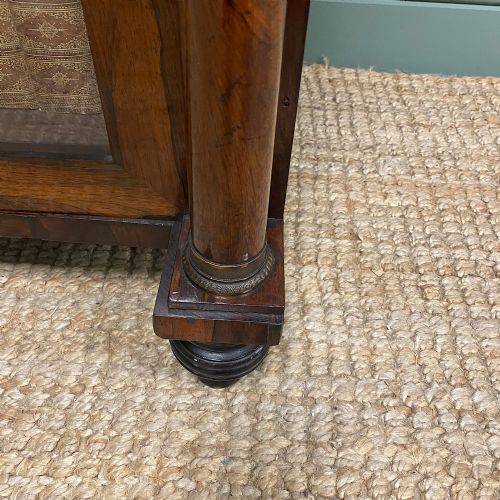 SUPERB QUALITY WILLIAM IV ROSEWOOD ANTIQUE BOOKCASE CABINET - ADDITIONAL PHOTO 2