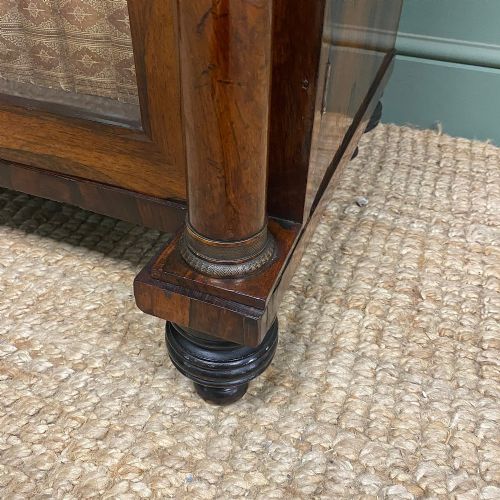 SUPERB QUALITY WILLIAM IV ROSEWOOD ANTIQUE BOOKCASE CABINET - ADDITIONAL PHOTO 5