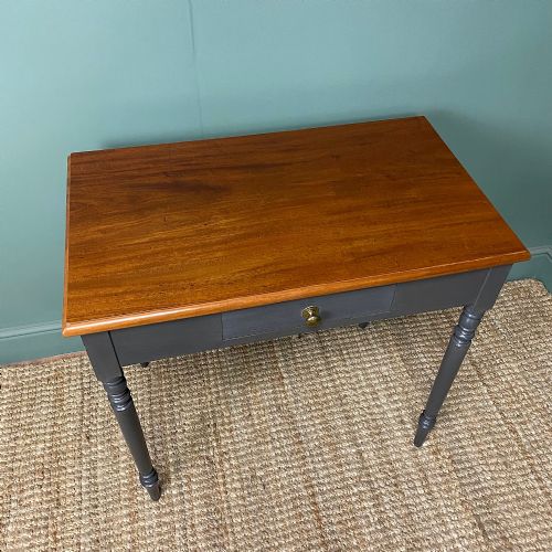 ANTIQUE VICTORIAN PAINTED SIDE TABLE - ADDITIONAL PHOTO 2