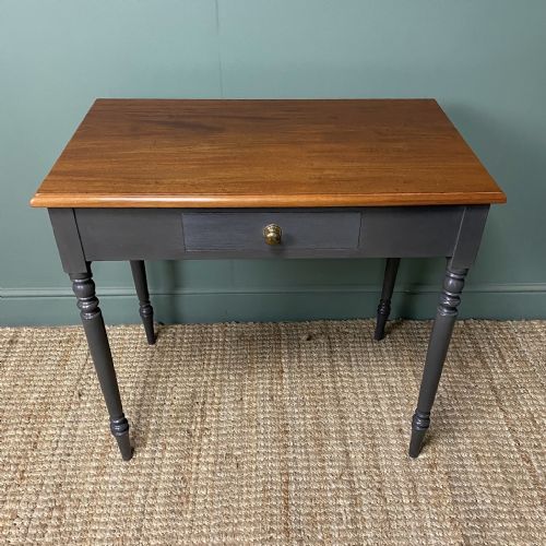 ANTIQUE VICTORIAN PAINTED SIDE TABLE - ADDITIONAL PHOTO 4