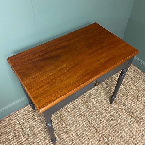 ANTIQUE VICTORIAN PAINTED SIDE TABLE - ADDITIONAL PHOTO 5