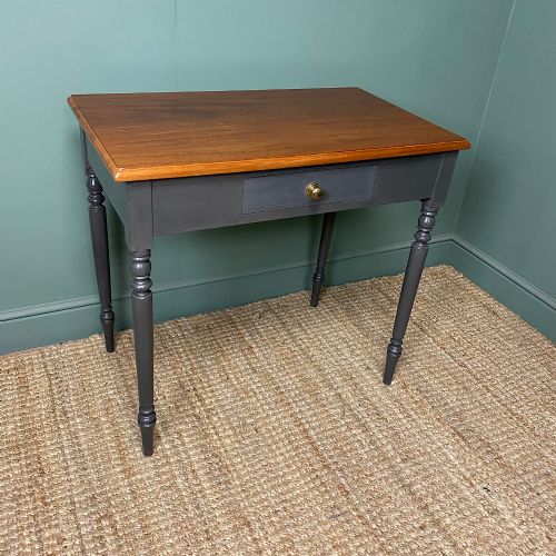 ANTIQUE VICTORIAN PAINTED SIDE TABLE - ADDITIONAL PHOTO 6