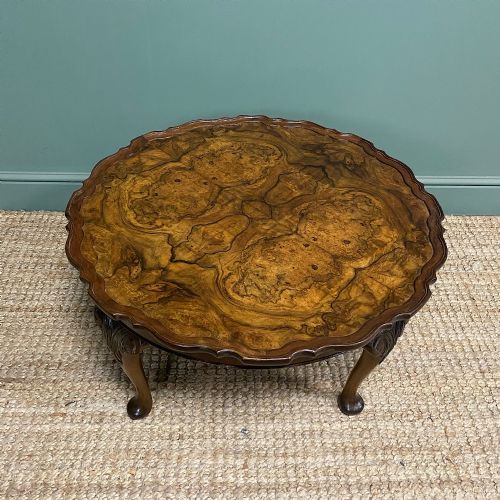 stunning walnut antique coffee table - CATEGORY: ANTIQUE TABLES - DATED 1930