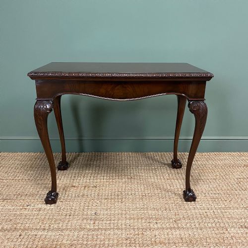 QUALITY EDWARDIAN MAHOGANY ANTIQUES GAMES TABLE - ADDITIONAL PHOTO 2