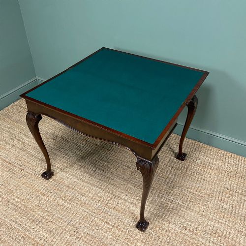 QUALITY EDWARDIAN MAHOGANY ANTIQUES GAMES TABLE - ADDITIONAL PHOTO 3
