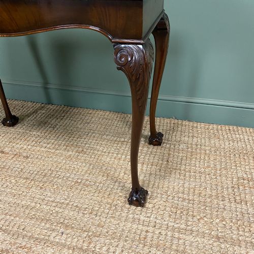 QUALITY EDWARDIAN MAHOGANY ANTIQUES GAMES TABLE - ADDITIONAL PHOTO 4