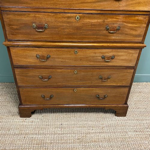 SUPERB QUALITY GEORGIAN MAHOGANY ANTIQUE CHEST ON CHEST - ADDITIONAL PHOTO 1