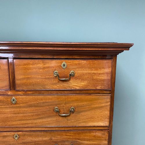 SUPERB QUALITY GEORGIAN MAHOGANY ANTIQUE CHEST ON CHEST - ADDITIONAL PHOTO 4