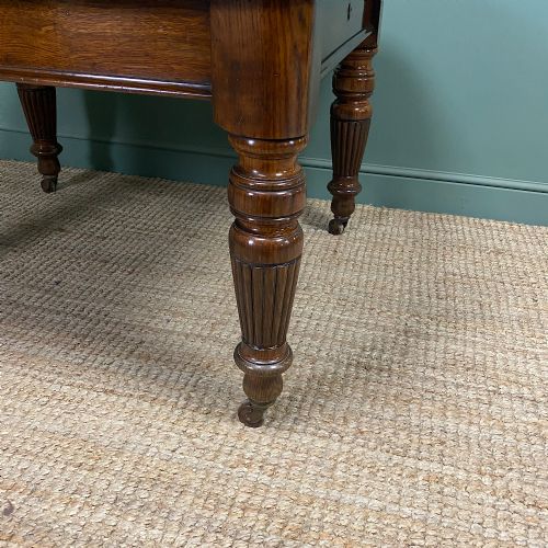 GOLDEN OAK VICTORIAN ANTIQUE WINDOUT EXTENDING DINING TABLE - ADDITIONAL PHOTO 2