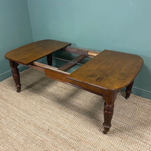 GOLDEN OAK VICTORIAN ANTIQUE WINDOUT EXTENDING DINING TABLE - ADDITIONAL PHOTO 3