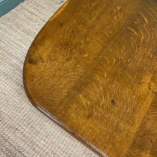 GOLDEN OAK VICTORIAN ANTIQUE WINDOUT EXTENDING DINING TABLE - ADDITIONAL PHOTO 5