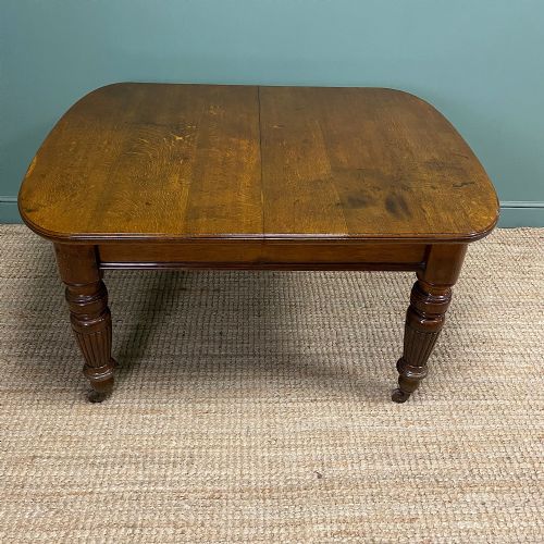GOLDEN OAK VICTORIAN ANTIQUE WINDOUT EXTENDING DINING TABLE - ADDITIONAL PHOTO 7