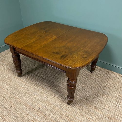 GOLDEN OAK VICTORIAN ANTIQUE WINDOUT EXTENDING DINING TABLE - ADDITIONAL PHOTO 8