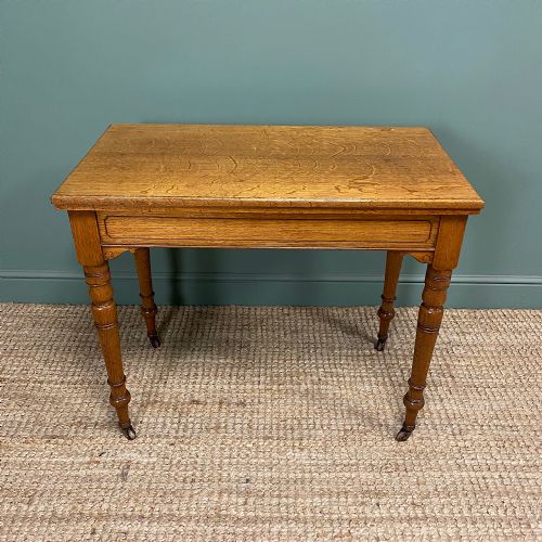stunning oak victorian antique games table - CATEGORY: ANTIQUE TABLES - DATED VICTORIAN