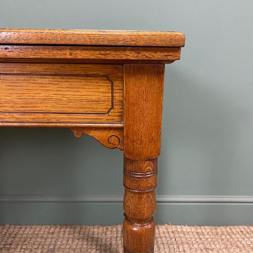 STUNNING OAK VICTORIAN ANTIQUE GAMES TABLE - ADDITIONAL PHOTO 1