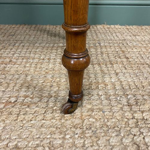 STUNNING OAK VICTORIAN ANTIQUE GAMES TABLE - ADDITIONAL PHOTO 2