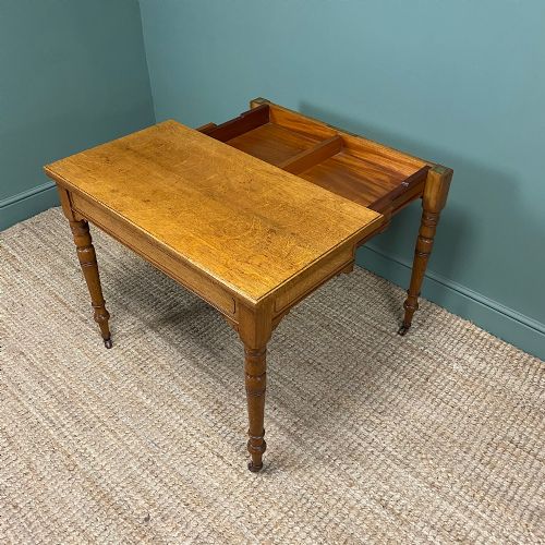 STUNNING OAK VICTORIAN ANTIQUE GAMES TABLE - ADDITIONAL PHOTO 4