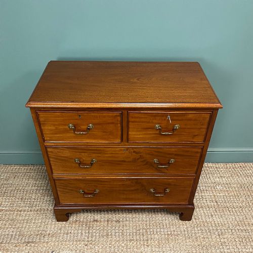 EDWARDIAN MAHOGANY SMALL ANTIQUE CHEST OF DRAWERS - ADDITIONAL PHOTO 3