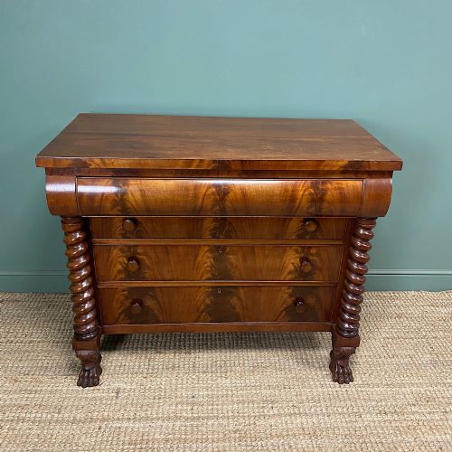 QUALITY VICTORIAN ANTIQUE MAHOGANY CHEST OF DRAWERS - ADDITIONAL PHOTO 1