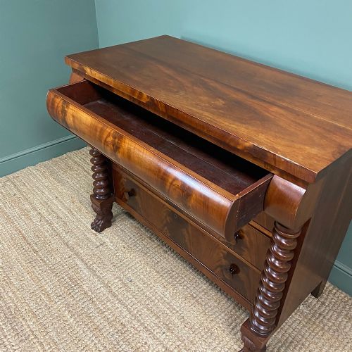 QUALITY VICTORIAN ANTIQUE MAHOGANY CHEST OF DRAWERS - ADDITIONAL PHOTO 3