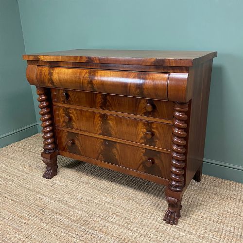 QUALITY VICTORIAN ANTIQUE MAHOGANY CHEST OF DRAWERS - ADDITIONAL PHOTO 6