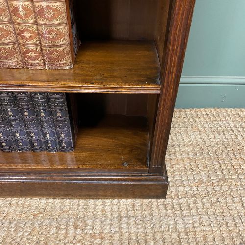 LARGE ANTIQUE OAK DOUBLE OPEN BOOKCASE - ADDITIONAL PHOTO 5