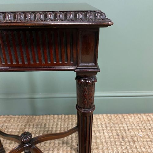 EDWARDIAN MAHOGANY OCCASIONAL ANTIQUE LAMP TABLE - ADDITIONAL PHOTO 3