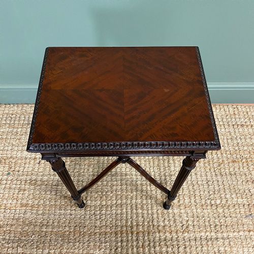 EDWARDIAN MAHOGANY OCCASIONAL ANTIQUE LAMP TABLE - ADDITIONAL PHOTO 4