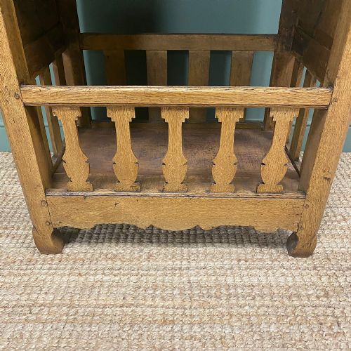 COUNTRY HOUSE FRENCH GEORGIAN OAK ANTIQUE BREAD CUPBOARD - ADDITIONAL PHOTO 1