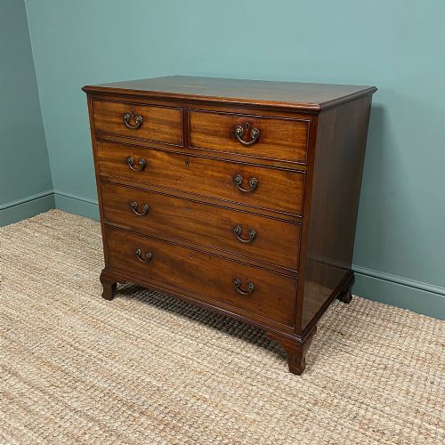STUNNING GEORGE III MAHOGANY ANTIQUE CHEST OF DRAWERS - ADDITIONAL PHOTO 1