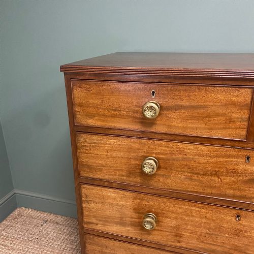 QUALITY REGENCY MAHOGANY ANTIQUE CHEST OF DRAWERS - ADDITIONAL PHOTO 2